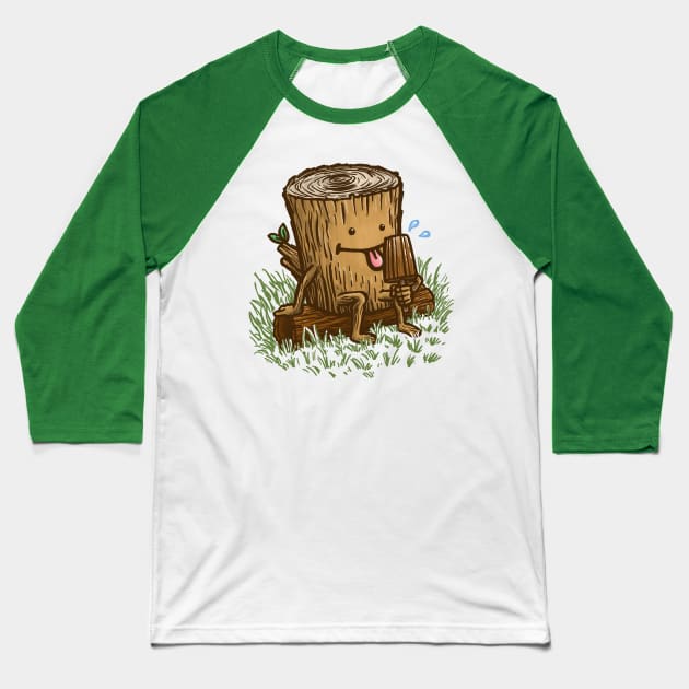 The Popsicle Log Baseball T-Shirt by nickv47